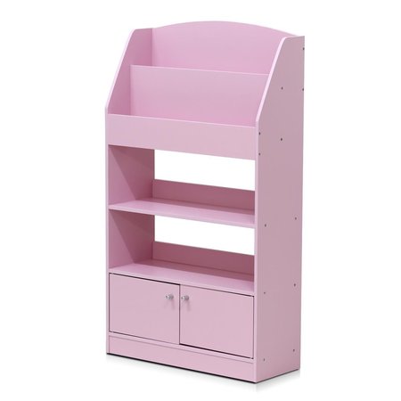 FURINNO Furinno FR16119PK Kidkanac Magazine & Bookshelf with Toy Storage Cabinet; Pink FR16119PK